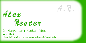 alex nester business card